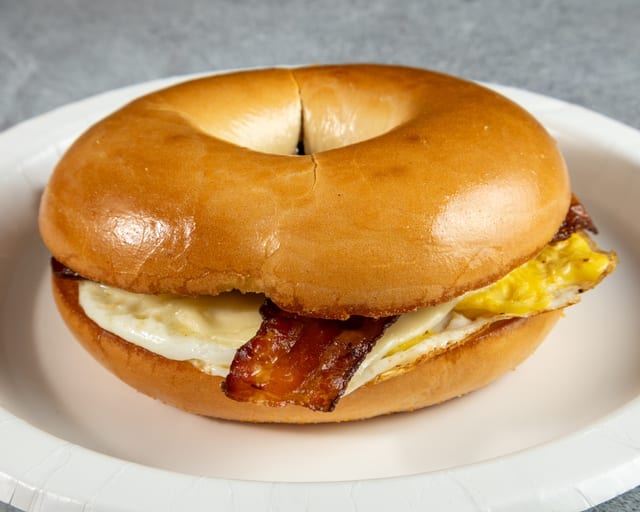 1 Egg Cheese & Choice of Meat Sandwich.